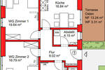 Etagenwohnung Oldenburg Bürgerfelde - 2 Zimmer, 78 m&sup2;, 1.060&euro; | Angebot:26824852