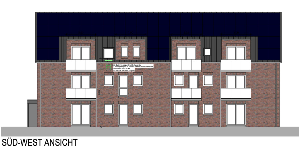 Etagenwohnung Oldenburg Ofenerdiek - 2 Zimmer, 63 m&sup2;, 360.500&euro; | Angebot:26722984