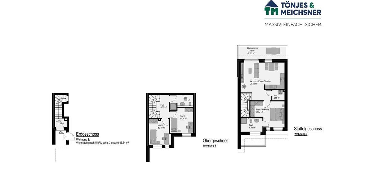 Maisonettenwohnung Oldenburg Drielaker-Moor - 4 Zimmer, 93 m&sup2;, 1.300&euro; | Angebot:24859337