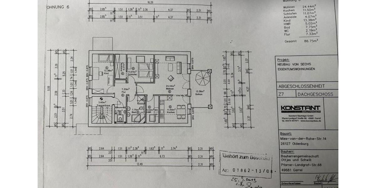 Dachgeschoßwohnung Oldenburg Alexandersfeld - 3 Zimmer, 94 m&sup2;, 399.000&euro; | Angebot:26715457