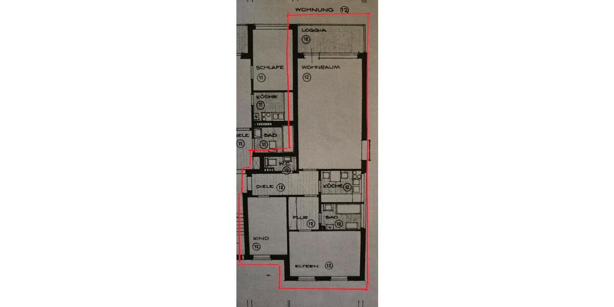 Dachgeschoßwohnung Oldenburg Kreyenbrück - 3 Zimmer, 81 m&sup2;, 1.150&euro; | Angebot:25293096