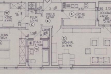 Frisch renovierte 3-Zimmer-Wohnung mit Loggia im Marschwegviertel zimmer