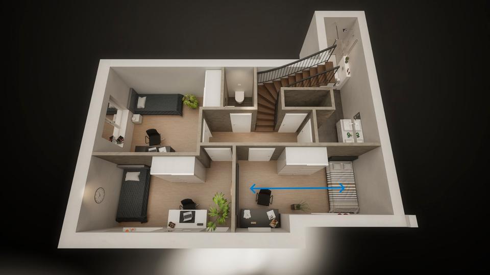 Etagenwohnung Oldenburg Ziegelhof - 1 Zimmer, 13 m&sup2;, 500&euro; | Angebot:26645766