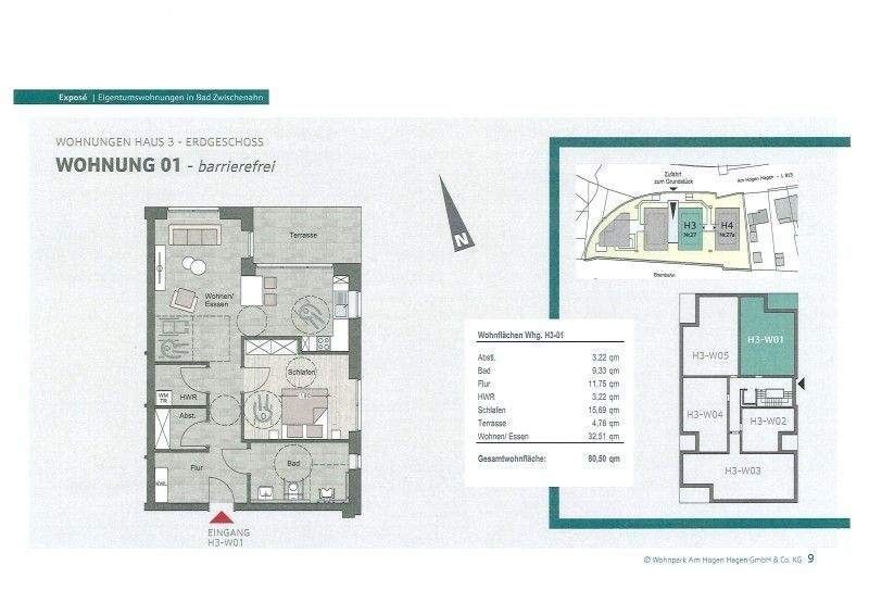 Etagenwohnung Bad Zwischenahn Bad Zwischenahn I - 2 Zimmer, 80 m&sup2;, 491.675&euro; | Angebot:24820389