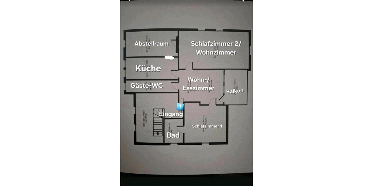 3-Zimmer-Wohnung mit Balkon Zweifamilienhaus 3 zimmer