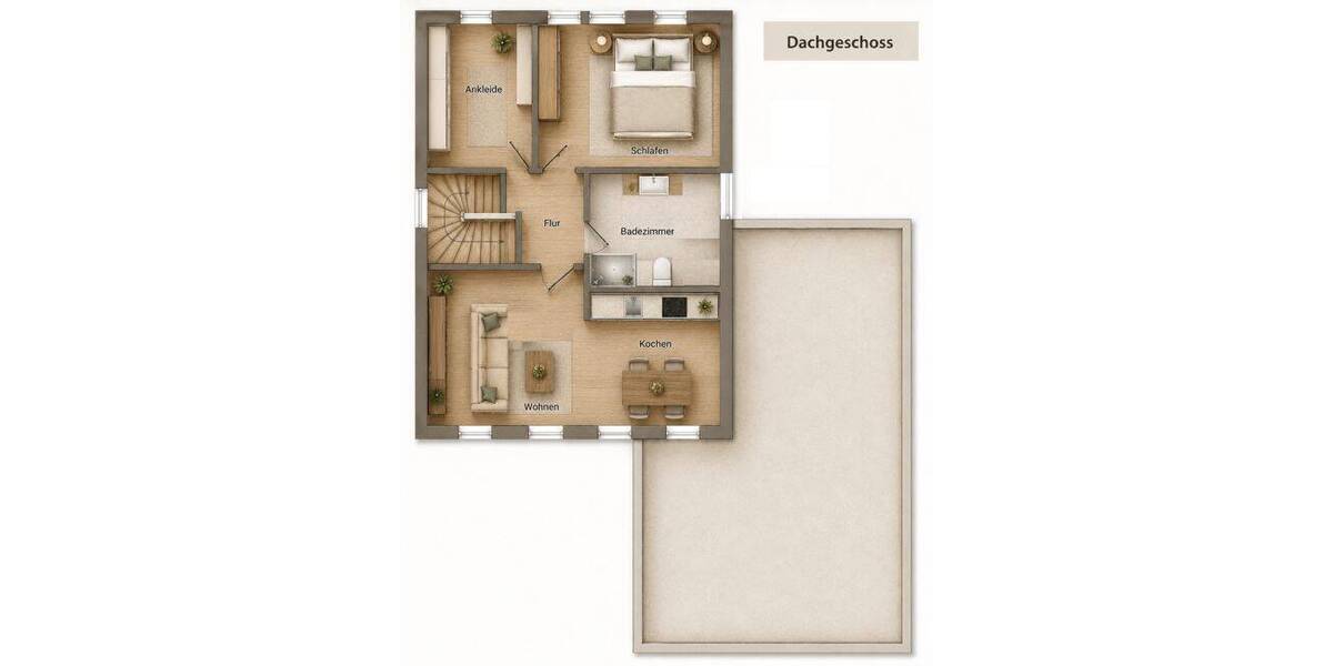 Etagenwohnung Rastede Rastede II - 2 Zimmer, 55 m&sup2;, 780&euro; | Angebot:26909454