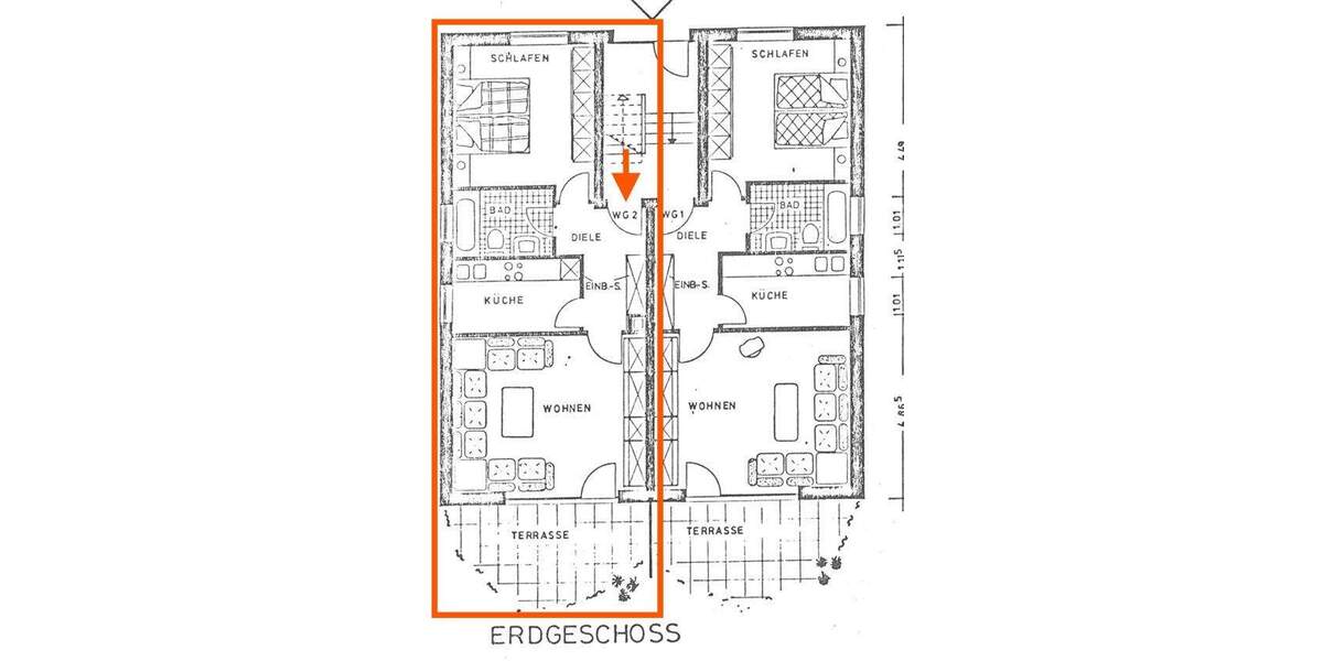 Etagenwohnung Oldenburg Eversten - 2 Zimmer, 51 m&sup2;, 149.000&euro; | Angebot:25387394