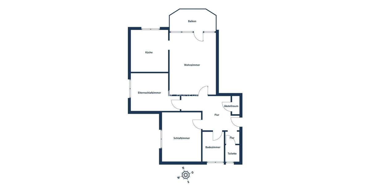 Etagenwohnung Oldenburg Kreyenbrück - 3 Zimmer, 75 m&sup2;, 229.000&euro; | Angebot:25846118