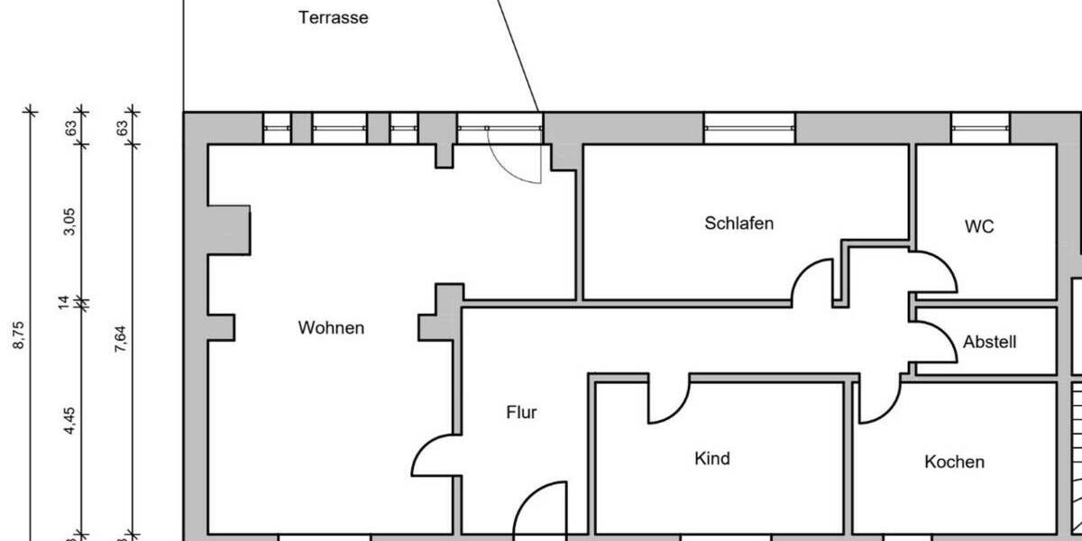 Etagenwohnung Berne Warfleth - 3 Zimmer, 128 m&sup2;, 1.145&euro; | Angebot:26828263