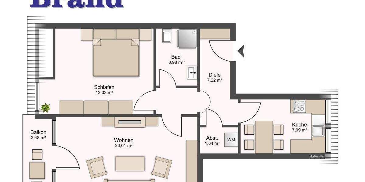 Etagenwohnung Bad Zwischenahn Bad Zwischenahn I - 2 Zimmer, 55 m&sup2;, 650&euro; | Angebot:25700111