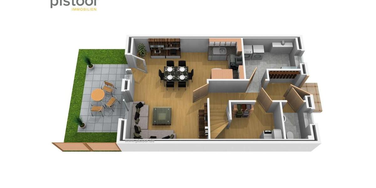 Rastede - Im Göhlen: Neubau-Reihenendhaus mit Einbauküche als Erstbezug 5 zimmer