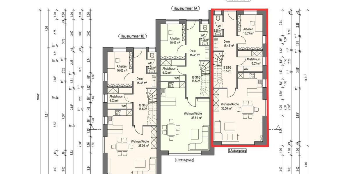 Reihenhaus Oldenburg Etzhorn - 5 Zimmer, 140 m&sup2;, 1.800&euro; | Angebot:25754008