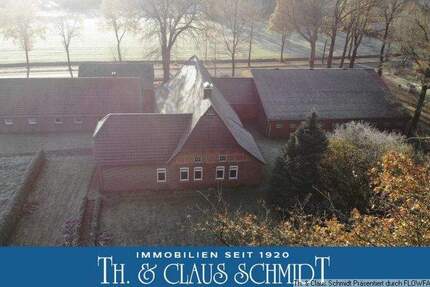 Hofstelle mit umfangreichen Nebenflächen und rd. 4 Hektar Land am Haus nahe Oldenburg 6 zimmer