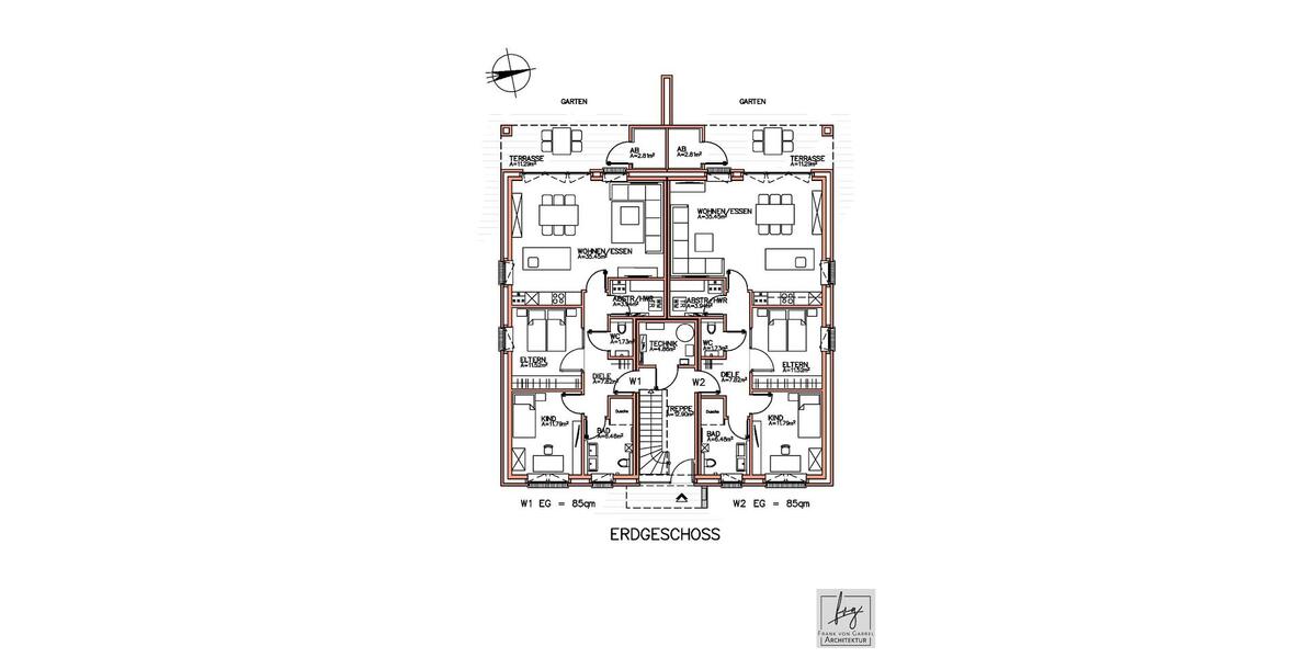 Moderne helle 3-Zimmerwohung, Terrasse, Einbauküche und Carport 3 zimmer