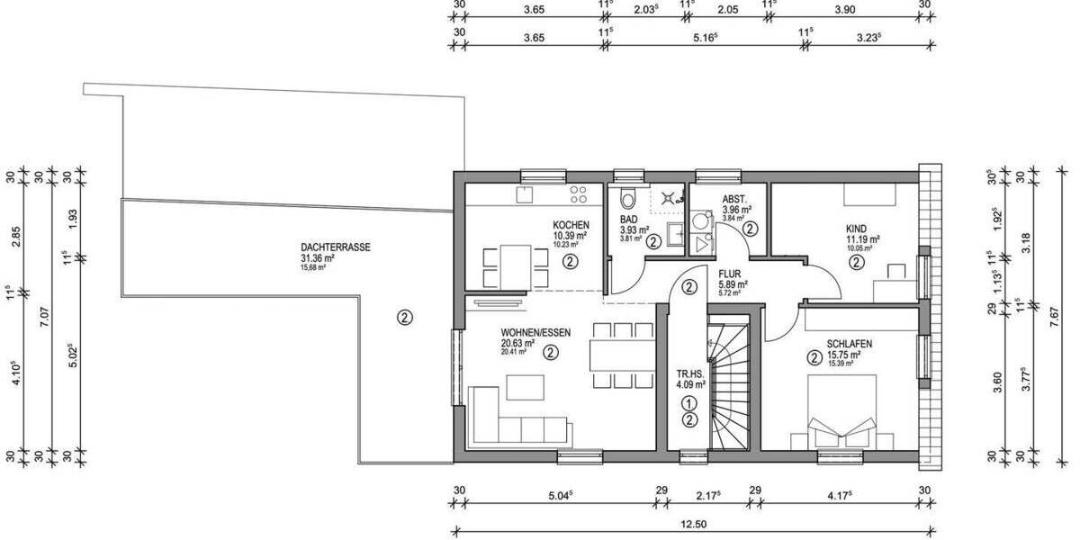 Etagenwohnung Oldenburg Eversten - 3 Zimmer, 85 m&sup2;, 313.000&euro; | Angebot:26376816