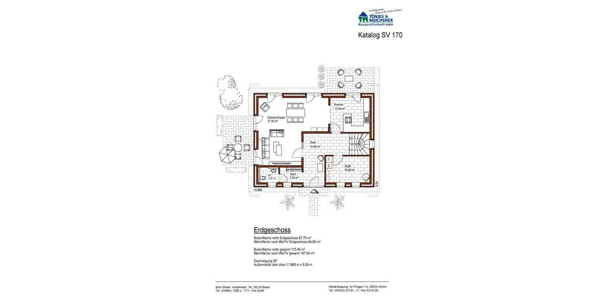 Einfamilienhaus Oldenburg Alexandersfeld - 5.5 Zimmer, 167 m&sup2;, 357.600&euro; | Angebot:8801324