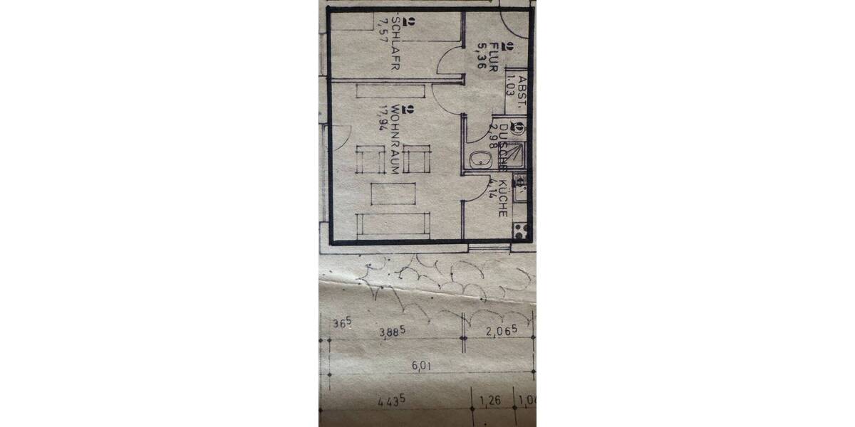 Terrassenwohnung Oldenburg Donnerschwee - 2 Zimmer, 42 m&sup2;, 149.500&euro; | Angebot:25996099