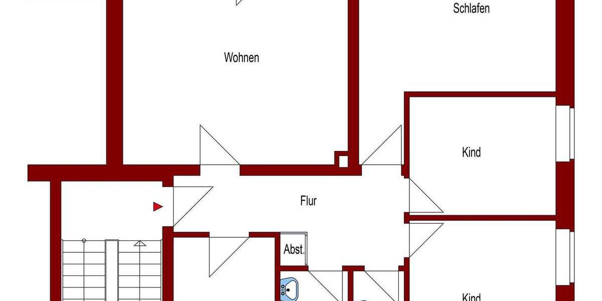 Etagenwohnung Oldenburg Eversten - 4 Zimmer, 81 m&sup2;, 169.000&euro; | Angebot:25685108