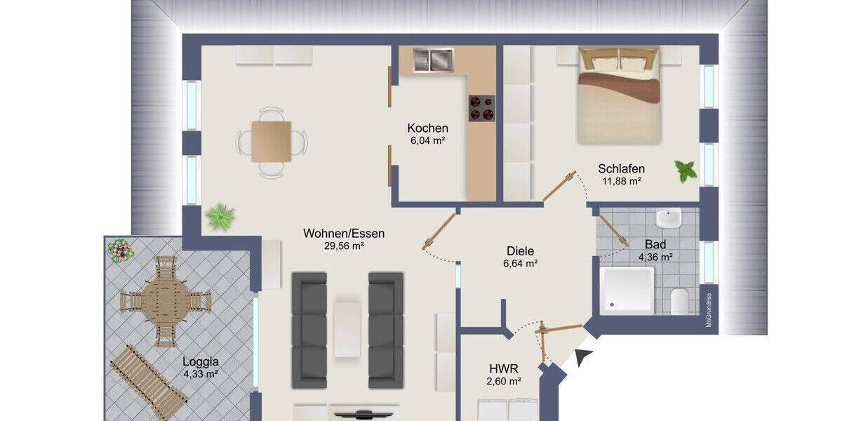 Etagenwohnung Bad Zwischenahn Bad Zwischenahn I - 2 Zimmer, 65 m&sup2;, 290.000&euro; | Angebot:26891925