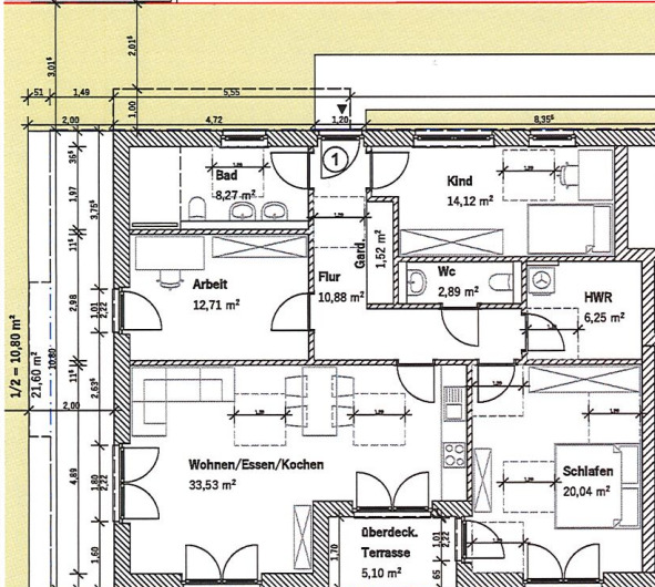 Etagenwohnung Oldenburg Drielaker-Moor - 4 Zimmer, 126 m&sup2;, 1.350&euro; | Angebot:23898286
