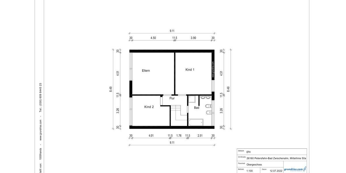 Einfamilienhaus Oldenburg Bloherfelde - 4 Zimmer, 128 m&sup2;, 349.000&euro; | Angebot:26874568