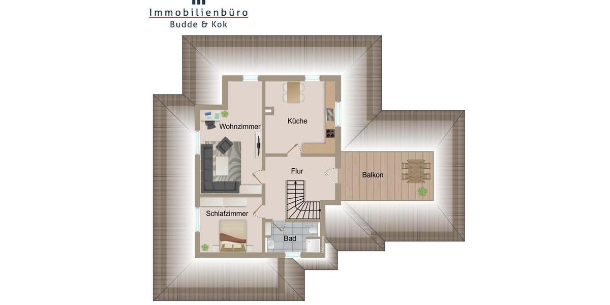 Dachgeschoßwohnung Friesoythe - 2 Zimmer, 89 m&sup2;, 950&euro; | Angebot:26365614