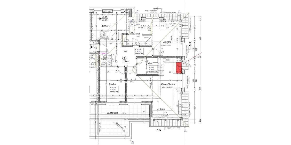 Dachgeschoßwohnung Rastede - 4 Zimmer, 118 m&sup2;, 1.499&euro; | Angebot:23528196