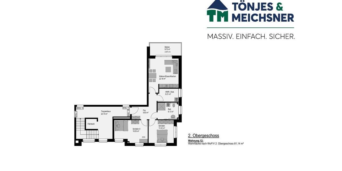 Etagenwohnung Garrel - 3 Zimmer, 81 m&sup2;, 745&euro; | Angebot:25080315