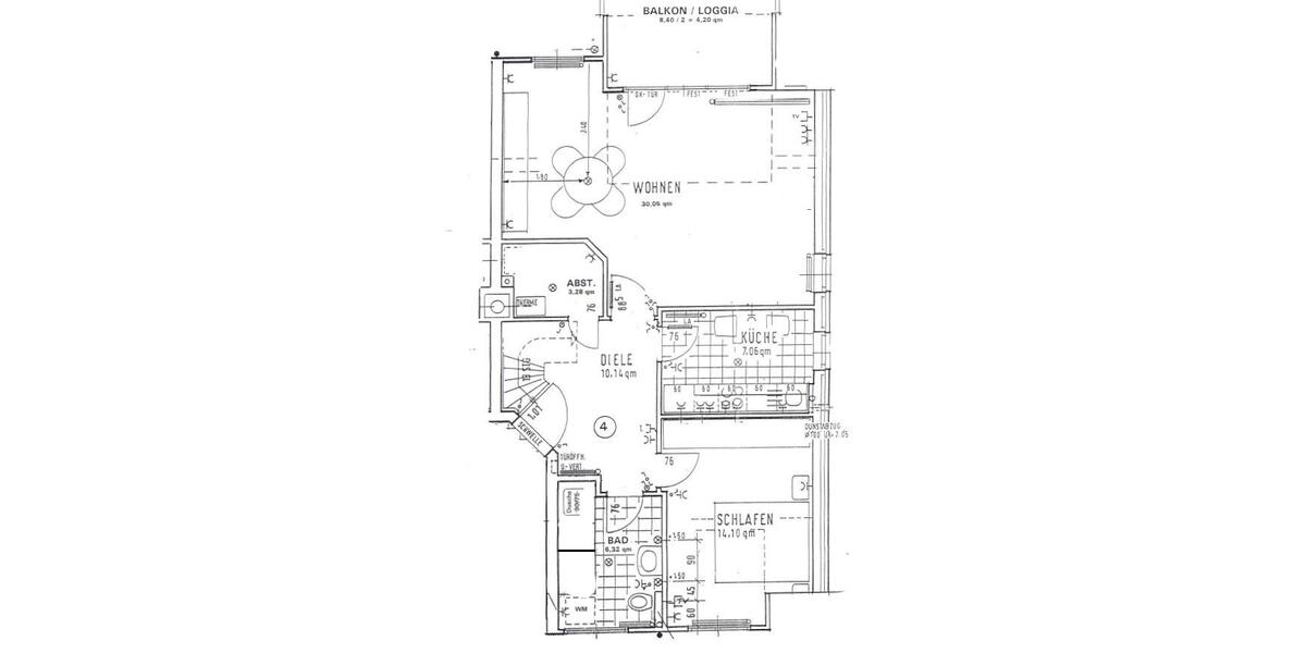 Etagenwohnung Delmenhorst Deichhorst - 3 Zimmer, 90 m&sup2;, 730&euro; | Angebot:25342405