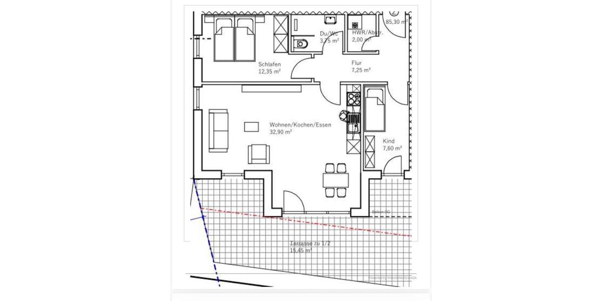 Erdgeschoßwohnung Oldenburg Eversten - 3 Zimmer, 81 m&sup2;, 1.050&euro; | Angebot:26422299