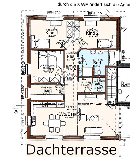 Neubau-Wohntraum im Grünen! OG-Wohnung m. Einbauküche, Carport u. Dachterrasse! zimmer