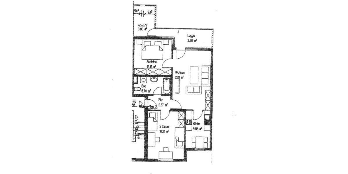 Helle 3-Zimmer-Wohnung mit Balkon 3 zimmer