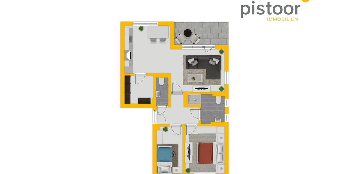 Erdgeschoßwohnung Friesoythe - 3 Zimmer, 82 m&sup2;, 850&euro; | Angebot:25163031