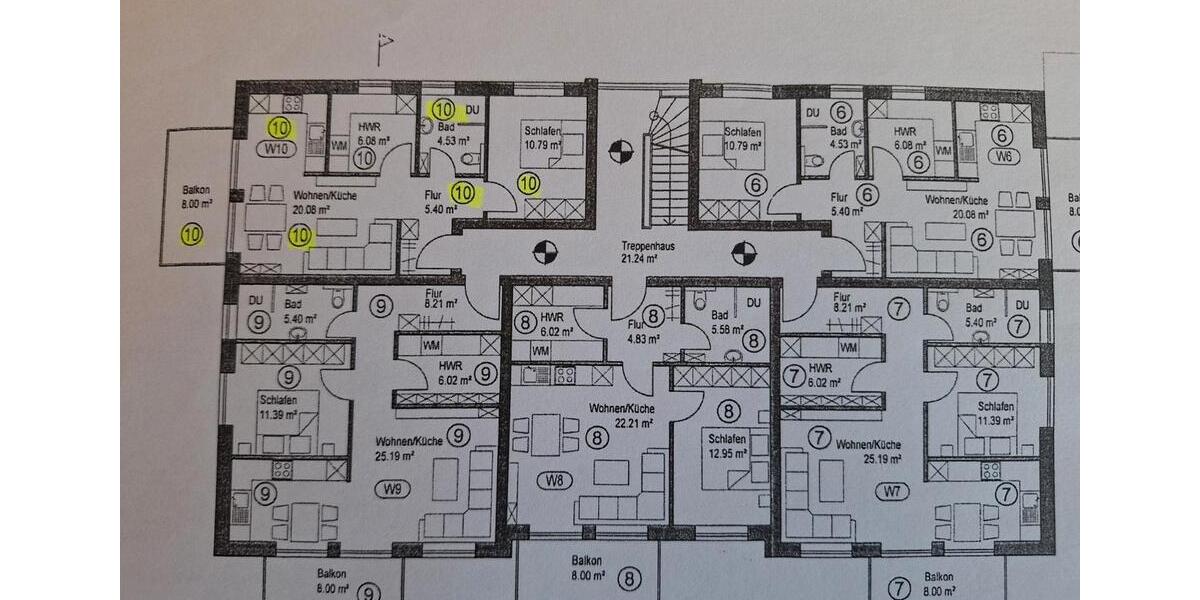 Etagenwohnung Oldenburg Drielaker-Moor - 2 Zimmer, 50 m&sup2;, 210.000&euro; | Angebot:26536127