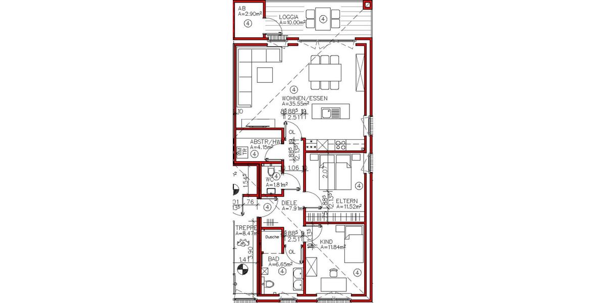 3-Zimmer-Wohnung in Bösel, Obergeschoss 3 zimmer
