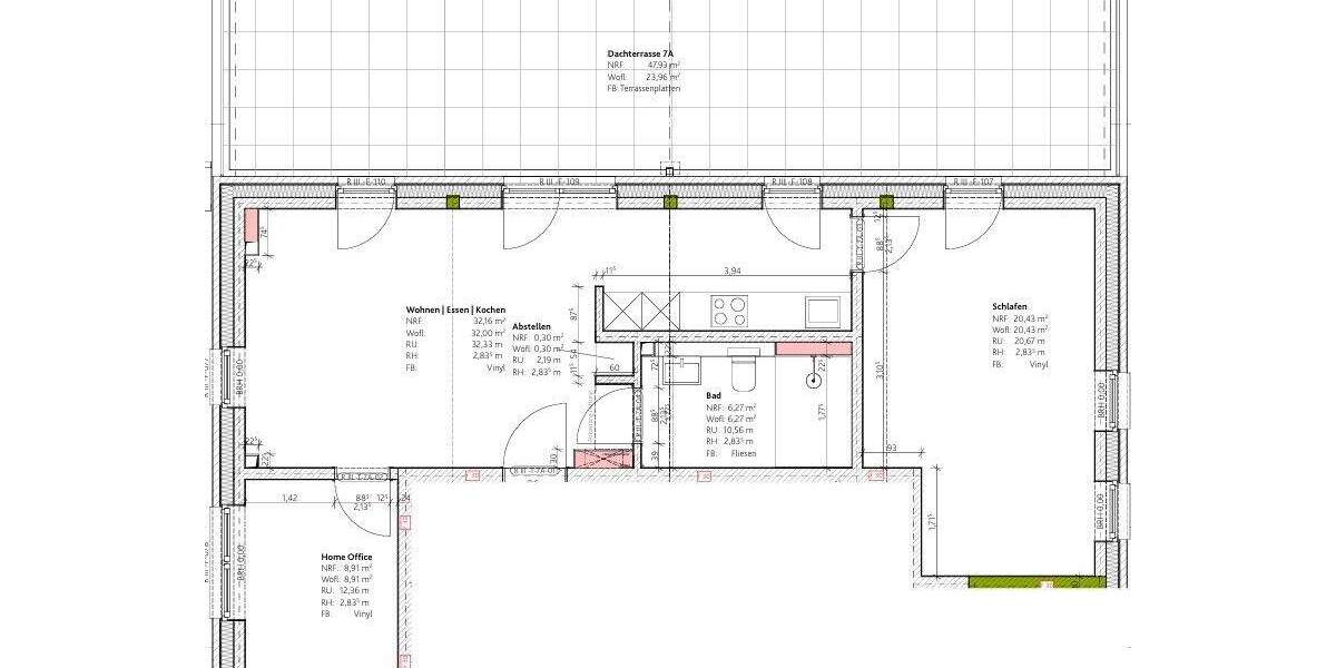 Etagenwohnung Oldenburg Bürgerfelde - 3 Zimmer, 91 m&sup2;, 1.330&euro; | Angebot:25666335