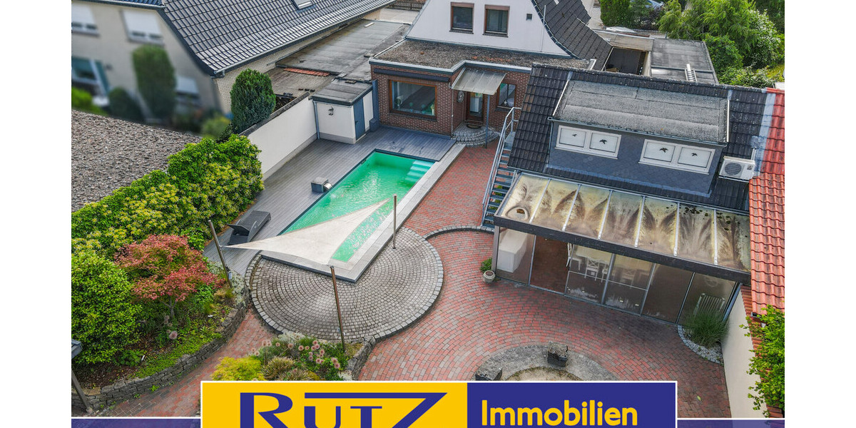 Ganderkesee - Heide Sanierungsbedürftiges Einfamilienhaus mit Pool und Pool Haus in Top Lage - Einfamilienhaus Ganderkesee | Angebot:26932074
