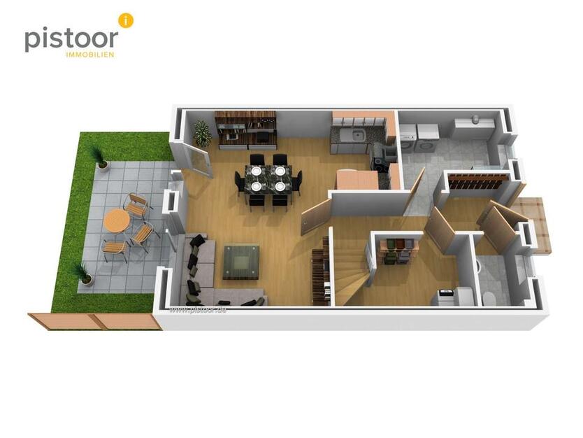 Rastede - Im Göhlen: Neubau-Reihenendhaus mit Einbauküche als Erstbezug zimmer