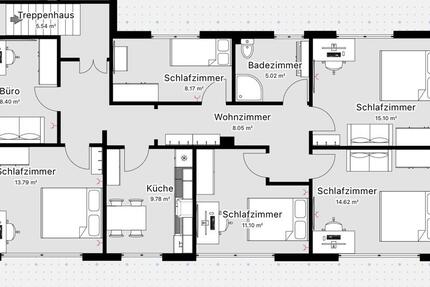 Renoviertes WG-Zimmer frei in Uninähe All-Inclusive-Miete 5 zimmer