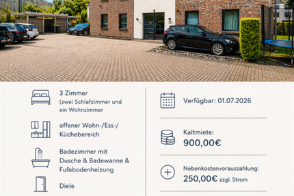 Wohnung Oldenburg Alexandersfeld - 3 Zimmer, 78 m&sup2;, 900&euro; | Angebot:26286144